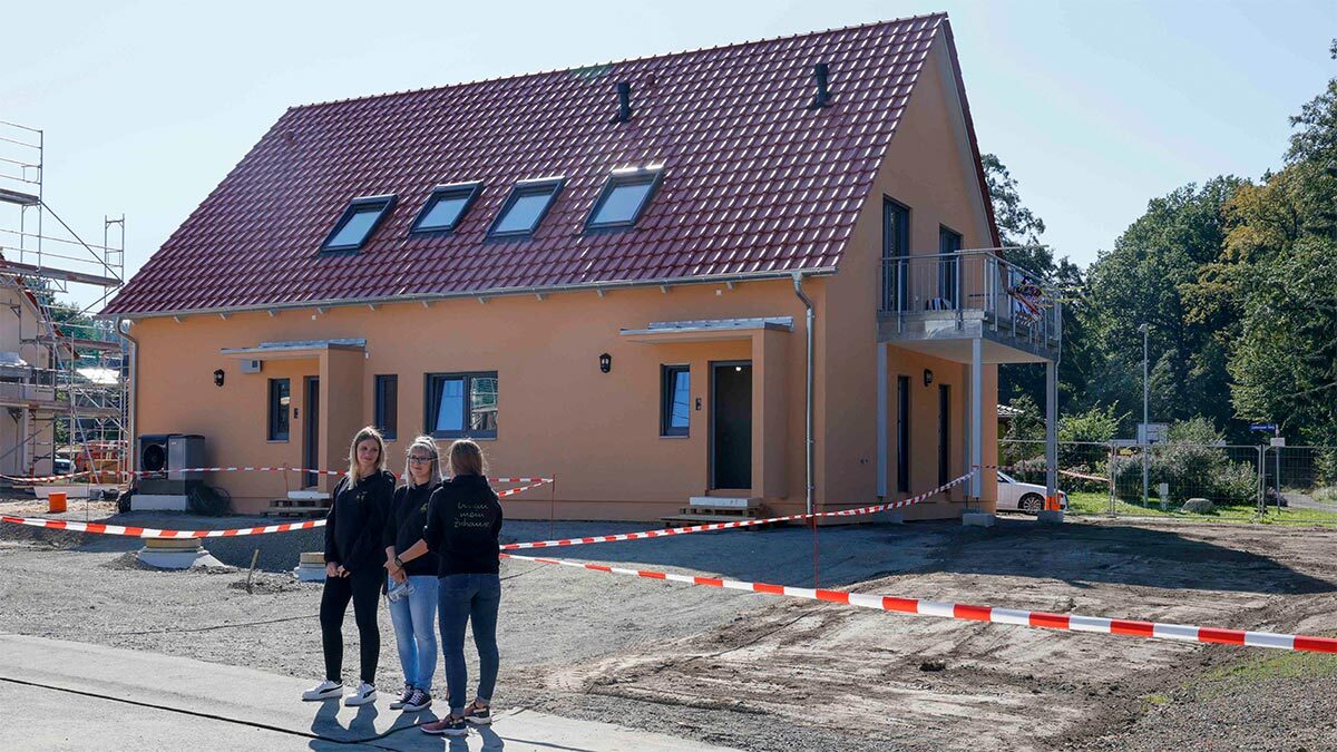 Eines der fast fertigen Häuser, © Matthias Schumann