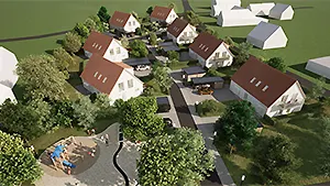 Visualisierung der neuen Siedlung